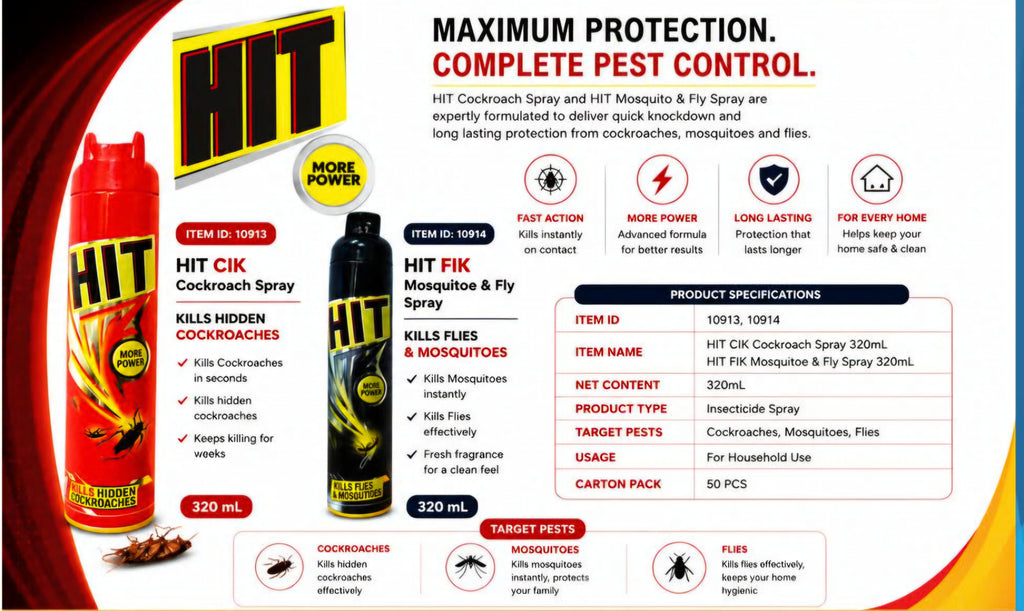 HIT Mosquito & Fly Spray RED 320ml (Copy)